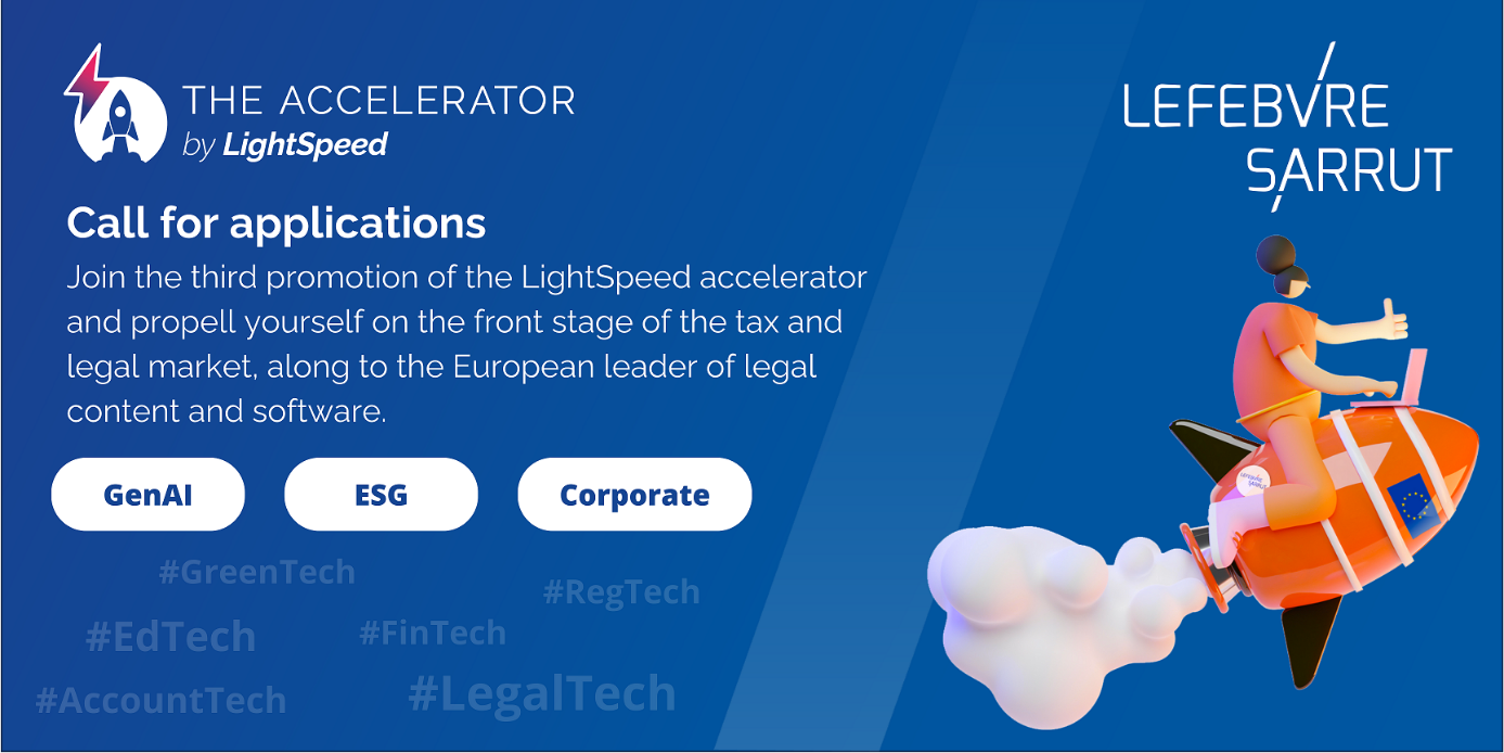 Lefebvre Sarrut en Sdu nodigen startups uit om zich aan te melden voor